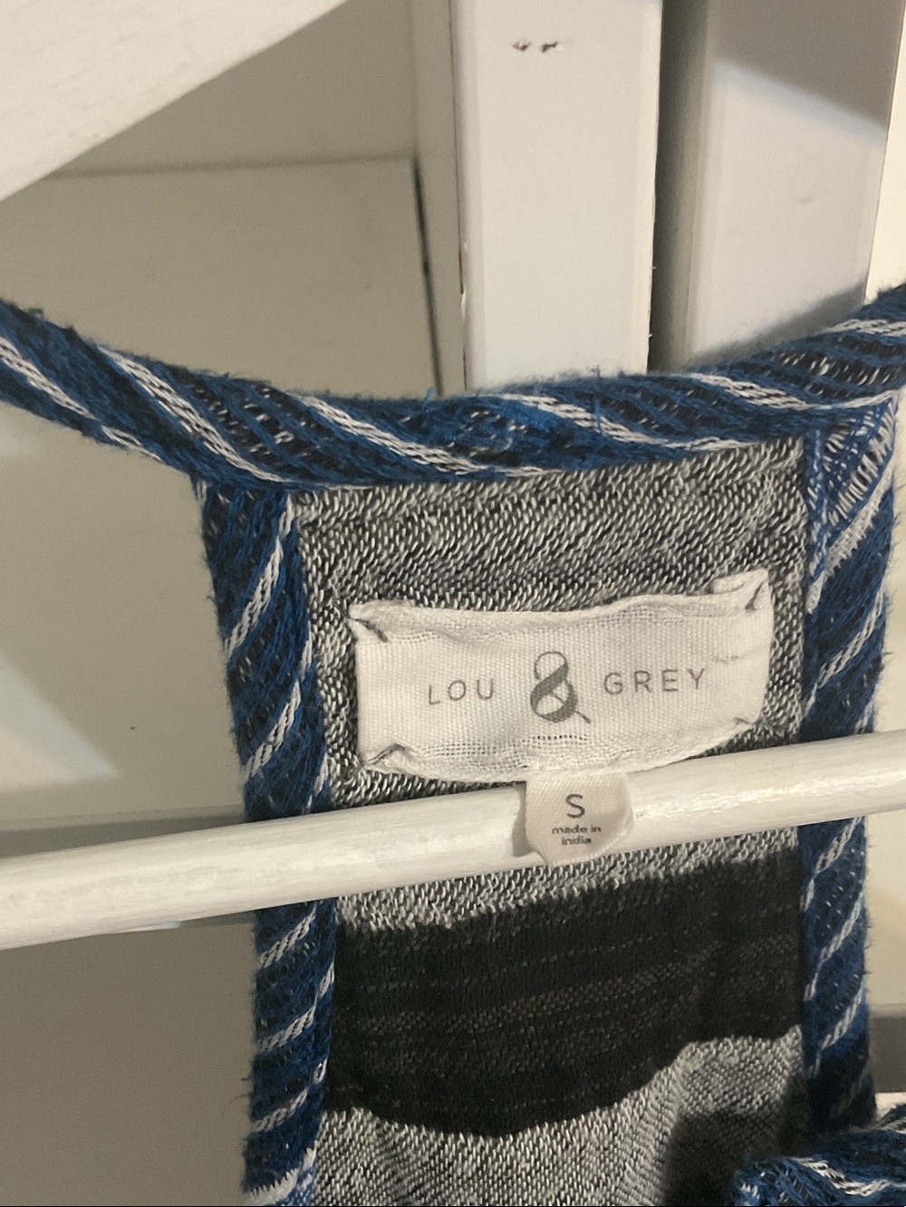 Lou & Grey Navy and White Striped Drawstring Romper - Picture 10 of 11
